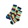 Long Cotton Rainbow Color Striped