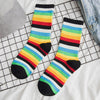 Long Cotton Rainbow Color Striped