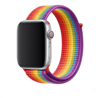 Woven Nylon Strap For Apple Watch Pride