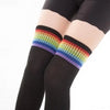 Black Cute Rainbow Striped