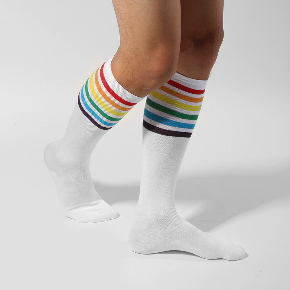 White Over Knee Rainbow