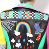 Street Short Rainbow Leather Jacket