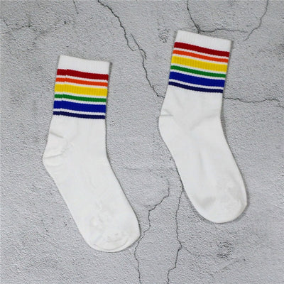 Rainbow Stripe Fruit socks