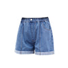 High Blue Elastic Denim Short